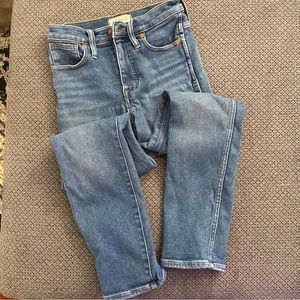 Madewell stovepipe denim/jeans